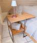Preview: Beistelltisch Edelstahl & Holz – Schiebbar für Couch & Bett | Handmade